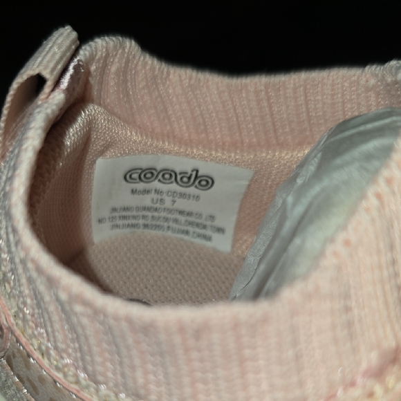 Sparkly Pink Kids Sneakers - Picture 5 of 5